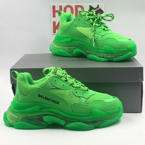 triple s balenciaga neon green